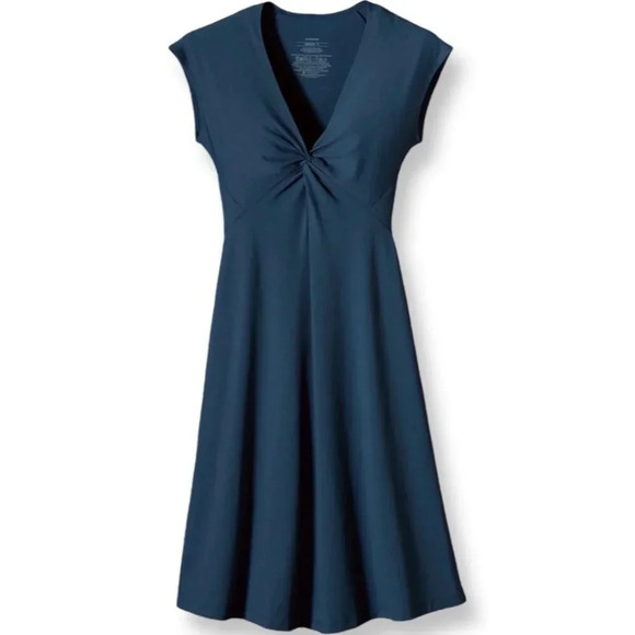 Patagonia Seabrook Bandha Knot Front Activewear Casual Dress in Blue Size Medium - Picture 2 of 10